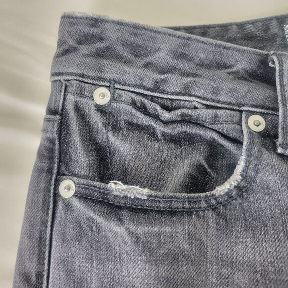 Paper Denim & Cloth Jeans Womens 24 646 Straight‎ Destroyed Black W26 x L25.5 - Picture 12 of 16